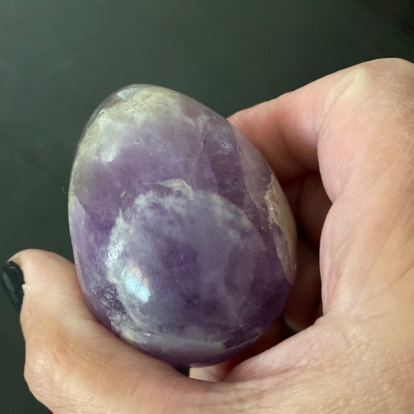 Vintage Madagascar Genuine Polished Amethyst Egg Crystal Healing Spiritual - Picture 2 of 9
